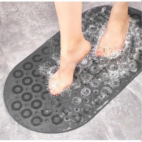 Resim Massage Bath Mat Masajlı Vantuzlu Banyo & Duş Kaydırmazı Paspası Antrasit Gri 
