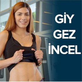 Resim Gençplus Kadın Atlet Sauna Etkili Terleme Atleti İnce Kumaş Siyah 