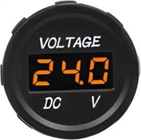 Resim Speeduf DC7V-30V LED Panel Mini Dijital Voltmetre - Turuncu 