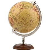 Resim Ayaklı Dünya Küre Ev Ofis Masa Dekoru Döner Dünya Küre Kahve Modern Harita 30x40cm 