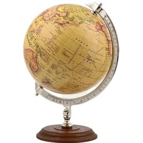 Resim Ayaklı Dünya Küre Ev Ofis Masa Dekoru Döner Dünya Küre Kahve Modern Harita 30x40cm 