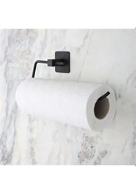 Resim Kendiliğinden Yapışkanlı Siyah Paslanmaz Metal Rulo Havluluk Aparat Çok Renkli 