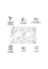 Resim Tink Kendinden Yapışkanlı Beyaz Mermer Desenli Pvc Panel 41x62 Cm 