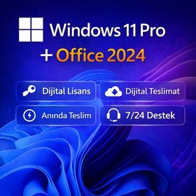 Resim Windows 11 Pro + Office 2024 Dijital Lisans – Anında Teslim & Aktivasyon Destekli 