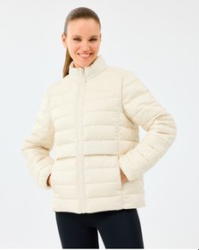 Resim Skechers W Padded Jacket Kadın Ecru Mont S242063-1983 Ekru 
