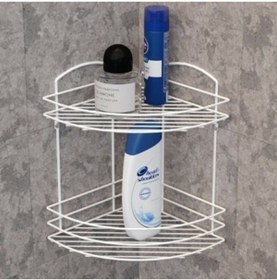 Resim Olgun Home Iki Katlı Banyo Şampuan Köşeliği Duş Köşe Rafı Metal 