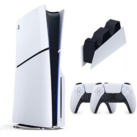 Resim Sony Playstation 5 Slim CD Edition - 2. Dualsense Ps5 Kol - Şarj İstasyonu (İthalatçı Garantili) 