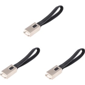 Resim Gatuida USB Kabloları 3 Parça Anahtarlık Şarj Kablosu Cep Telefonu Şarj Kablosu Cargadores Portatiles Para Celular Şarj Kablosu Anahtarlık Içilebilir Şarj Cihazı Şarj İletim Hattı Usb 