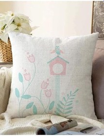 Resim RealHomes Çift Taraflı Özel Tasarımlı Dijital Baskılı Çocuk Odası Raşel Örme Yastık Kırlent Kılıfı, Sonil-K4618-43x43cm 