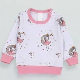 Resim Breeze Kız Bebek Desenli Pamuklu Pijama Takım-15340 Beyaz 
