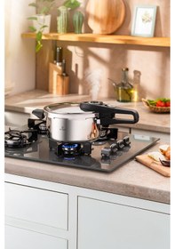 Resim Emsan Fast Cooker Çift Emniyetli Düdüklü Tencere 4 Lt Siyah 