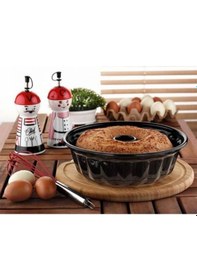 Resim Emaye Yanmaz Yapışmaz Sağlıklı Kek Kalıbı 30Cm Kullanışlı Boy 