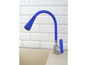 Resim Oynar Başlıklı Çelik Spiral Üzeri Silikon Kaplama Musluk Başlığı Kobra Fonksiyonlu Musluk - 