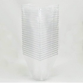 Resim Şeffaf Kübik Kare Kase 240 Ml - 24 Adet 6 
