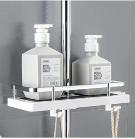 Resim EGATOPTAN Banyo Duş Rafı Şampuanlık Sabunluk Organizer 