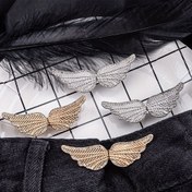 Resim 2 Takım Parıltılı Kanat Şeklinde Bel Klipsi - Altın ve Gümüş Alaşımlı Rhinestone'larla, Ayarlanabilir ve Ayrılabilir, Günlük ve Resmi Giyim İçin Mükemmel, İdeal Tatil Hediyesi, Günlük Giyim Aksesuarı | Zarif Bel Klipsi | Dayanıklı Alaşımlı Klips, Bel Klips Modası 