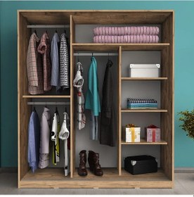 Resim Pramo Mobilya 3 Kapaklı Aynalı Sürgülü Gardırop 