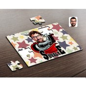 Resim Kişiye Özel Şövalye Karikatürlü Ahşap Puzzle-1 