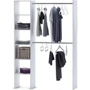 Resim T Designo Tdesigno Efil Açık Giyinme Dolabı - Gardırop Beyaz 140 cm 