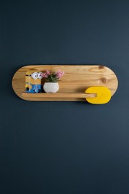 Resim OPPİPO Mini Duvar Rafı - Ahşap Raf - Çocuk Odası Rafı - Montessori Raf 