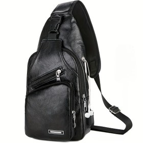 Resim 1 Adet Sırt Çantası, Yürüyüş için Basit Moda Crossbody Çanta, Çok Amaçlı Göğüs Çantası 