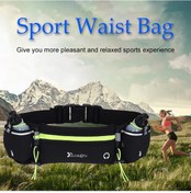 Resim Dofolink Outdoor Spor Bel Çantası, Su Flaslı Çift Kettle Tasarımı, Su Geçirmez Nylon, Koşu-fitness İçin, Yeşil 1053 Yeşil 