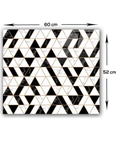 Resim Decorita Black Gold | Cam Ocak Arkası Koruyucu | 