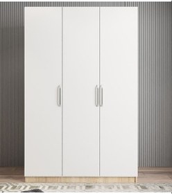 Resim Moma 3 Kapaklı Gizli Çekmeceli Gardırop Dolap MB 