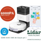 Resim Roborock Ultra Lüx Çöp İstasyonlu Akıllı emiş silecek robotu istasyonlu Robot Süpürge 