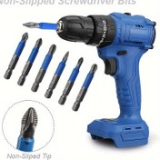 Resim 6 Parça Manyetik Phillips Tornavida Uç Seti, Kaymaz Çapraz Başlı Elektrikli Tornavida Uçları 1/4" Altıgen Sap, PH1 PH2 PH3 PZ1 PZ2 PZ3 El ve Elektrikli Matkap Sürücü Aksesuarı - Babalar Günü Hediyesi 