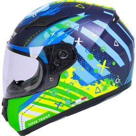 Resim SWAY ALIEN Blue Green Çocuk Kaskı 