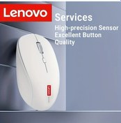 Resim Meridiangoods Lenovo Sessiz Kablosuz Mouse Usb Mini Alıcı Siyah Ergonomik Taşınabilir - 