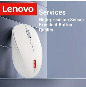 Resim Meridiangoods Lenovo Sessiz Kablosuz Mouse Usb Mini Alıcı Siyah Ergonomik Taşınabilir - 