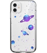 Resim mooodcase Iphone 12 Galaxy And Stars Lens Korumalı Şeffaf Telefon Kılıfı 