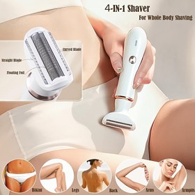 Resim Kadınlar için 4'ü 1 arada Elektrikli Tüy Alma Cihazı, USB Şarj Edilebilir, Mekanik Tıraş, Cilde Nazik, Bikini, Kaş, Burun, Bacaklar için İdeal, Taşınabilir Çok Fonksiyonlu Tıraş Makinesi, Lazersiz, 500mAh Pil, Tüm Vücut Tıraşı için Uygun 
