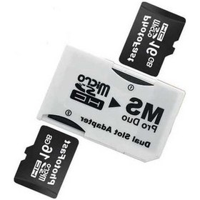 Resim Createtech 5pcs Psp Hafıza Kartı Kollu Çift Tf Kart Ms Memory Stick 64gb'a Kadar Destekler 