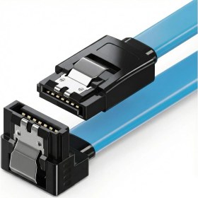 Resim Vuralsin38 Sata 3.0 Data Kablosu 40 cm - 6gbps’ye Kadar Hız - 90° Dirsek Uç - Yassı Kablo - Kilitli Konnektör - Hdd, SSD Uyumlu - Sata Iıı Veri Kablosu - Pc ve Harici Kasa Için 