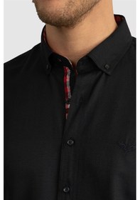 Resim Tudors Slim Fit Dar Kesim Uzun Kol Erkek Gömlek-23450 Lacivert 