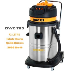 Resim Safran Sanayi Tipi 3 Motorlu Islak & Kuru Süpürge 3600W | Dwc 723 