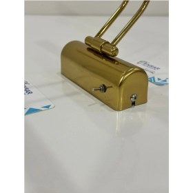 Resim DNC Lighting Altın Anahtarlı 35 cm Gold Kasa Sarı Işık Elektrikli Banyo Duvar Ayna Tablo Aydınlatma Flüt Kuğu Ap 