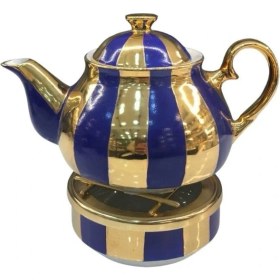 Resim Saray Ottoman Gold Demlik+Kaide Kobalt 