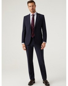 Resim D's Damat Ds Damat Slim Fit Lacivert Yünlü Travel Takim Elbise 4he05ob35577m Lacivert 