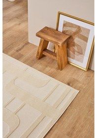 Resim Kaşmir Halı İskandinav Tora White 80x300 Cm Salon Mutfak Halısı Yolluk Beyaz 