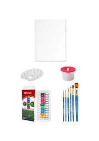 Resim Red Apple Akrilik Boya Seti 9 Ml 12 Renk Tuval Seti 25x35 Cm Çok Renkli 
