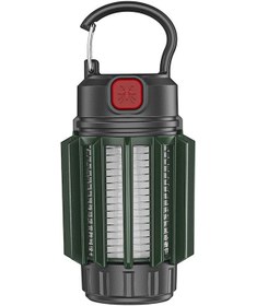 Resim Xindoker Led Kamp Lamba, Multifonksiyonel Şarjlı Fener, Işık+pembe Işık, Açık Hava, Çadır Işığı, Batarya Dahil Siyah 