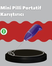 Resim Frappe Ve Cappuccino Maker Taşınabilir Pilli Köpürtücü Mikser Diğer 