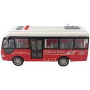 Resim Kırmızı Mini Ekspres Otobüs Oyuncağı Kırmızı 