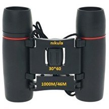 Resim Nikula 30X60 Cepte Taşımalı Kauçuk Kaplamalı Mini Dürbün Siyah 