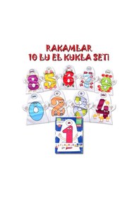 Resim Tox 10 Parça Tox Rakamlar El Kukla Set T047 . Eğitici Oyuncak 