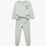 Resim Koton Kapitoneli Uzun Kollu Bisiklet Yaka Koala Nakışlı 2'li Takım Yeşil 6wmb10195tk Yeşil 